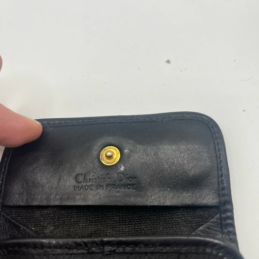 Dior Black Leather Card Holder